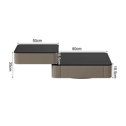 Minimalist French-Style Coffee Table with Storage Drawer