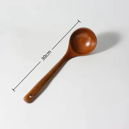 Tyrixma 5-Piece Natural Wooden Kitchen Utensil Set