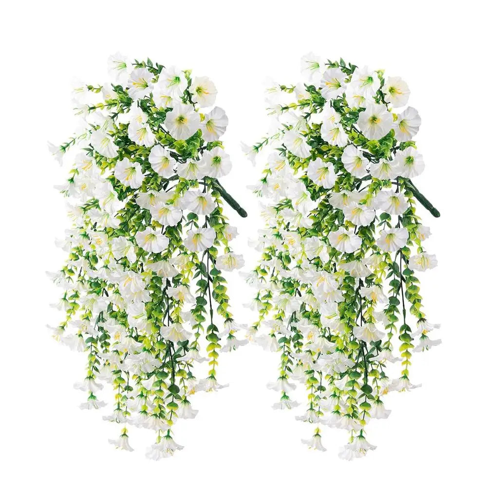 2-Pack 75cm UV-Resistant Artificial Petunia Hanging Garlands