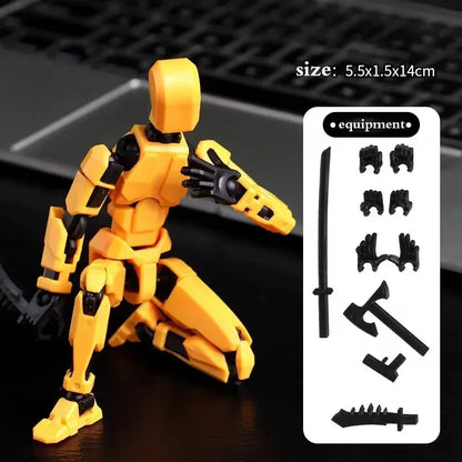 3D Printed Lucky 13 Multi-Jointed Movable Robot Action Figure