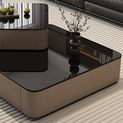 Minimalist French-Style Coffee Table with Storage Drawer