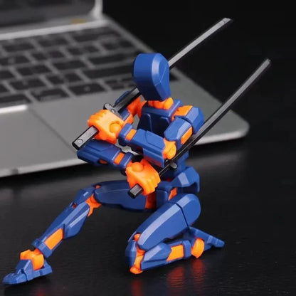 3D Printed Lucky 13 Multi-Jointed Movable Robot Action Figure