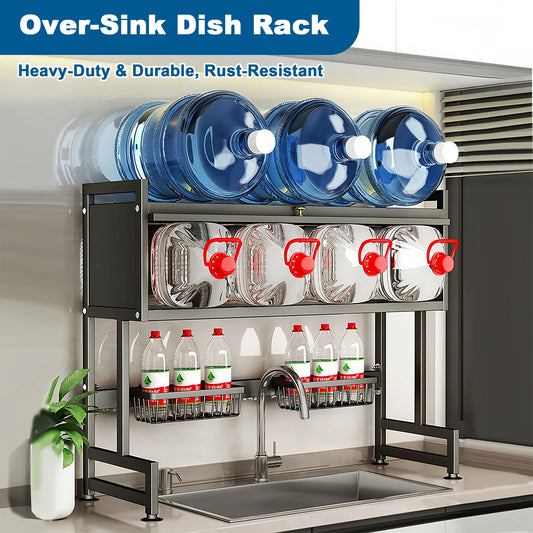 Extra Long Stainless Steel Over-the-Sink Dish Drying Rack