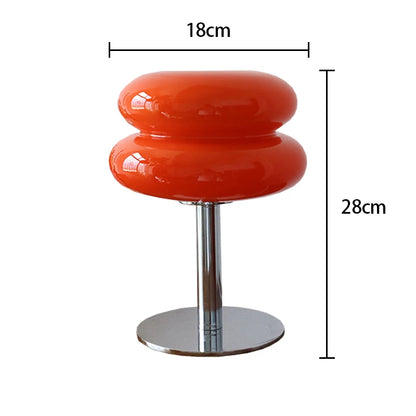 3-Color Dimming Macaron Glass Table Lamp & Eye-Care Bedside Light