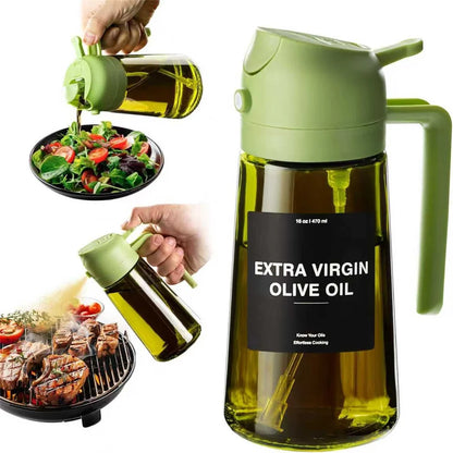 2-in-1 Glass Oil Sprayer & Dispenser Bottle (470ml)