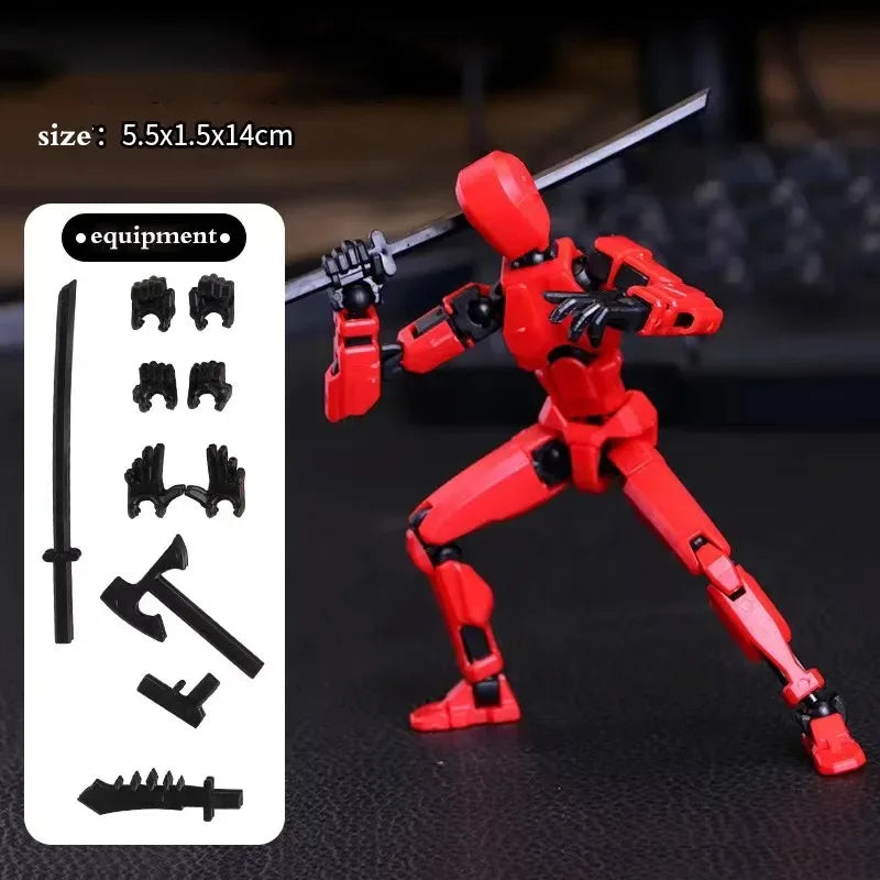3D Printed Lucky 13 Multi-Jointed Movable Robot Action Figure