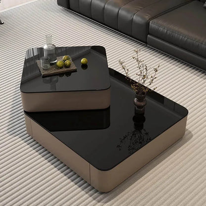 Minimalist French-Style Coffee Table with Storage Drawer