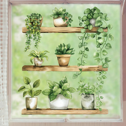 Green Plant Decorative Wall Sticker for Living Room & Bedroom