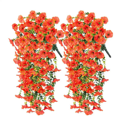 2-Pack 75cm UV-Resistant Artificial Petunia Hanging Garlands