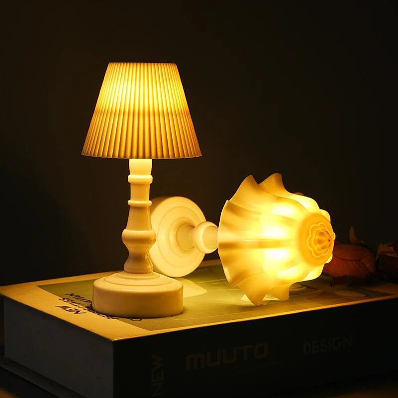 Mini Battery-Powered LED Night Light & Nordic Table Lamp