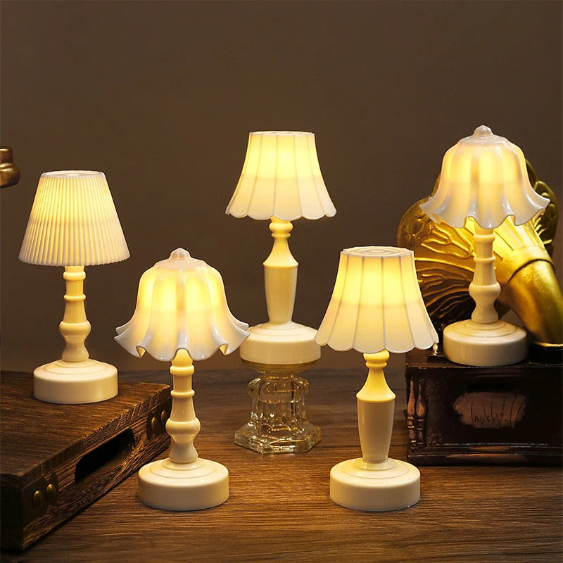Mini Battery-Powered LED Night Light & Nordic Table Lamp
