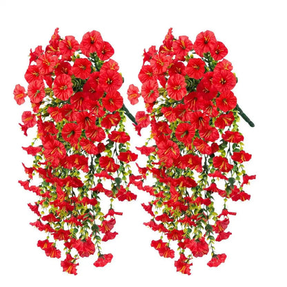 2-Pack 75cm UV-Resistant Artificial Petunia Hanging Garlands