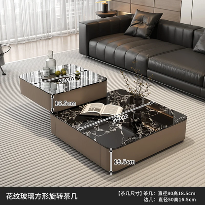 Minimalist French-Style Coffee Table with Storage Drawer
