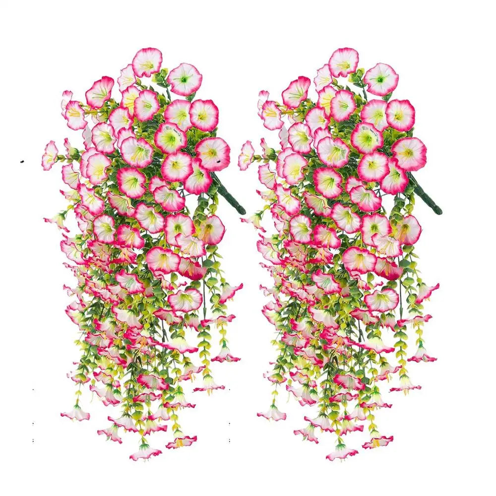 2-Pack 75cm UV-Resistant Artificial Petunia Hanging Garlands