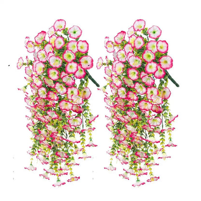 2-Pack 75cm UV-Resistant Artificial Petunia Hanging Garlands