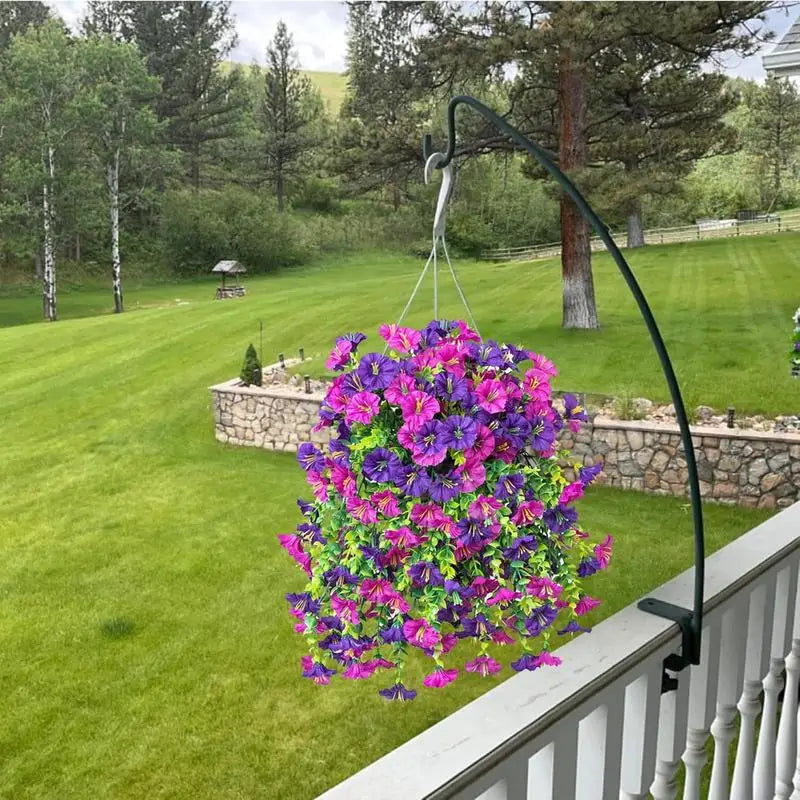 2-Pack 75cm UV-Resistant Artificial Petunia Hanging Garlands