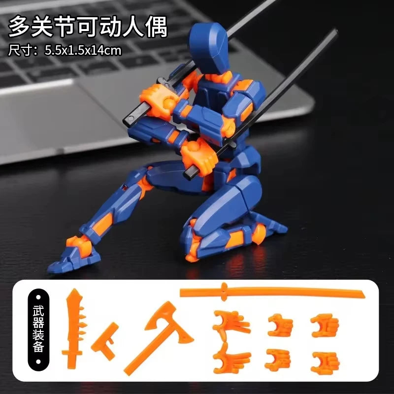 3D Printed Lucky 13 Multi-Jointed Movable Robot Action Figure
