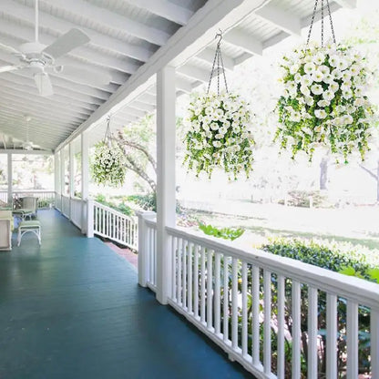 2-Pack 75cm UV-Resistant Artificial Petunia Hanging Garlands