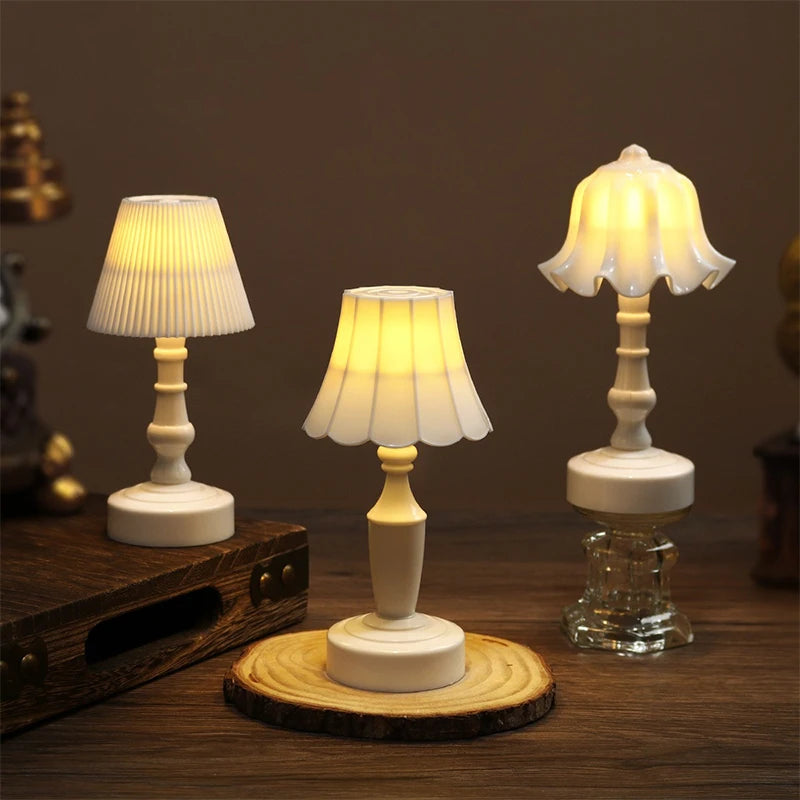 Mini Battery-Powered LED Night Light & Nordic Table Lamp