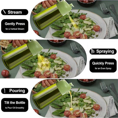 2-in-1 Glass Oil Sprayer & Dispenser Bottle (470ml)